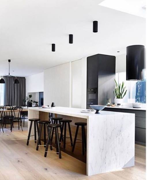 here is a nice change for lights over the kitchen bench rather than